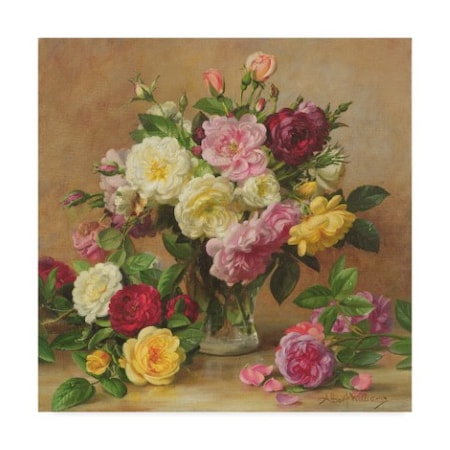 Albert Williams 'Old Fashioned Victorian Roses' Canvas Art,24x24